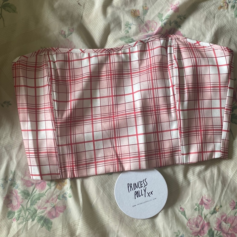 Plaid tube top
